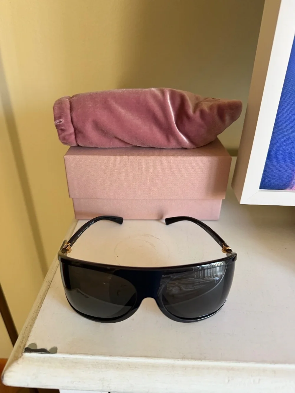 Miu miu oversized shield sunglasses